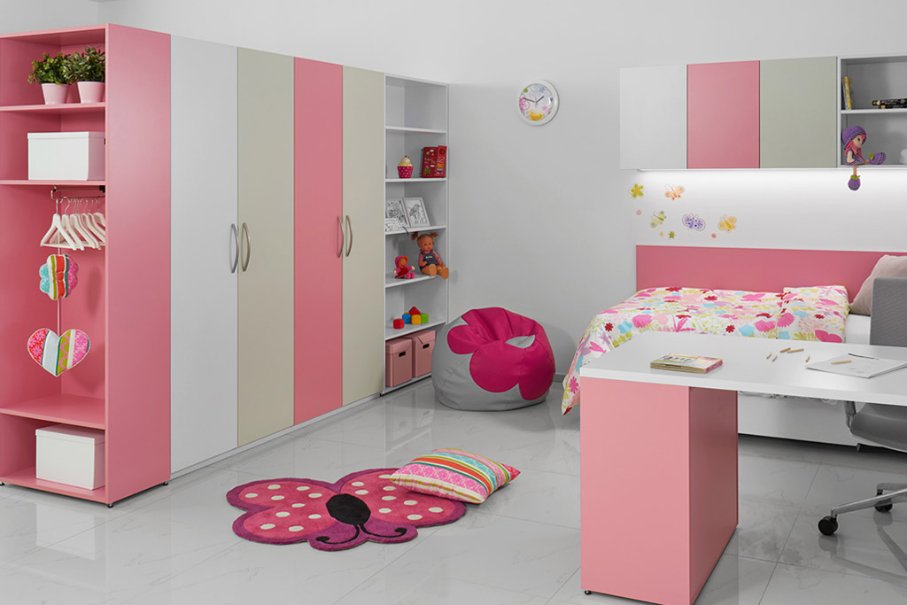 ružová detská izba